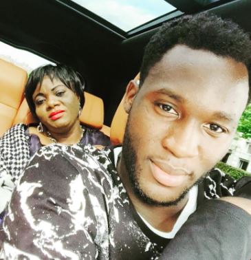 Adolphine Lukaku with her son Romelu Lukaku